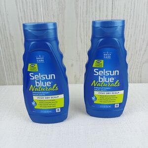 NEW SET OF 2 Selsun Blue Naturals Itchy Dry Scalp Anti-dandruff Shampoo, 11 oz